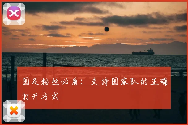 国足粉丝必看：支持国家队的正确打开方式